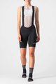 CASTELLI Cyklistické nohavice krátke s trakmi - ENDURANCE LADY  - čierna