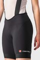 CASTELLI Cyklistické nohavice krátke s trakmi - ENDURANCE LADY  - čierna