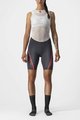 CASTELLI Cyklistické nohavice krátke bez trakov - VELOCISSIMA 3 LADY - šedá/strieborná/ružová