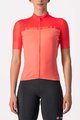 CASTELLI Cyklistický dres s krátkym rukávom - VELOCISSIMA LADY - ružová/oranžová