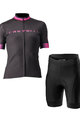CASTELLI Cyklistický krátky dres a krátke nohavice - GRADIENT LADY - čierna/ružová