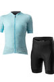 CASTELLI Cyklistický krátky dres a krátke nohavice - PROMESSA J. LADY - čierna/svetlo modrá