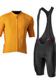 CASTELLI Cyklistický krátky dres a krátke nohavice - ENDURANCE ELITE - oranžová/čierna