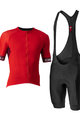 CASTELLI Cyklistický krátky dres a krátke nohavice - ENTRATA VI - červená/čierna