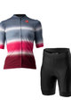 CASTELLI Cyklistický krátky dres a krátke nohavice - DOLCE LADY - čierna/červená/modrá