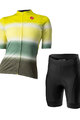 CASTELLI Cyklistický krátky dres a krátke nohavice - DOLCE LADY - zelená/čierna/žltá