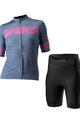 CASTELLI Cyklistický krátky dres a krátke nohavice - FENICE LADY - čierna/modrá/ružová