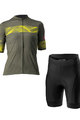 CASTELLI Cyklistický krátky dres a krátke nohavice - FENICE LADY - žltá/zelená/čierna