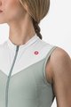 CASTELLI Cyklistický dres bez rukávov - SOLARIS LADY - zelená/ivory