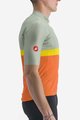 CASTELLI Cyklistický dres s krátkym rukávom - A BLOCCO - oranžová/bordová/zelená/žltá