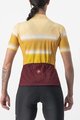 CASTELLI Cyklistický dres s krátkym rukávom - DOLCE LADY - žltá/bordová