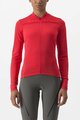 CASTELLI Cyklistický dres s dlhým rukávom letný - ANIMA 4 LADY - červená