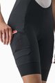 CASTELLI Cyklistické nohavice krátke s trakmi - UNLIMITED CARGO LADY - čierna