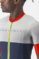 CASTELLI Cyklistický dres s krátkym rukávom - SEZIONE - ivory/modrá/červená