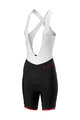 CASTELLI Cyklistické nohavice krátke s trakmi - VISTA LADY - biela/čierna