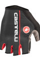 CASTELLI Cyklistické rukavice krátkoprsté - CIRCUITO - čierna/červená