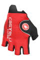 CASTELLI Cyklistické rukavice krátkoprsté - ROSSO CORSA PRO - červená