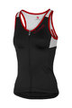 CASTELLI Cyklistický dres bez rukávov - SOLARE LADY - čierna/biela/červená