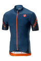 CASTELLI Cyklistický dres s krátkym rukávom - ENTRATA 3.0 - modrá/oranžová