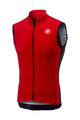 CASTELLI Cyklistický dres bez rukávov - ENTRATA 3.0 - červená/čierna