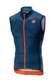 CASTELLI Cyklistický dres bez rukávov - ENTRATA 3.0 - modrá/oranžová