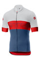CASTELLI Cyklistický dres s krátkym rukávom - PROLOGO VI - modrá/červená/biela