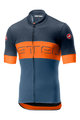 CASTELLI Cyklistický dres s krátkym rukávom - PROLOGO VI - oranžová/modrá