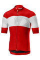 CASTELLI Cyklistický dres s krátkym rukávom - RUOTA  - červená/biela