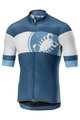 CASTELLI Cyklistický dres s krátkym rukávom - RUOTA - modrá/biela