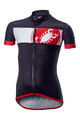 CASTELLI Cyklistický dres s krátkym rukávom - FUTURE RACER KIDS - čierna/červená