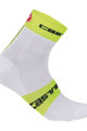CASTELLI Cyklistické ponožky klasické - FREE 6 - biela/žltá
