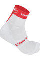 CASTELLI Cyklistické ponožky klasické - FREE 6 - biela/červená