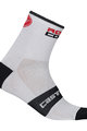 CASTELLI ponožky - ROSSO CORSA 9 - biela