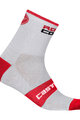 CASTELLI Cyklistické ponožky klasické - ROSSO CORSA 9 - biela/červená
