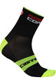 CASTELLI Cyklistické ponožky klasické - ROSSO CORSA 9 - čierna/žltá