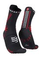 COMPRESSPORT Cyklistické ponožky klasické - PRO RACING 4.0 TRAIL - červená/čierna