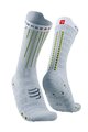 COMPRESSPORT Cyklistické ponožky klasické - AERO - žltá/biela