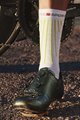 COMPRESSPORT Cyklistické ponožky klasické - AERO - žltá/biela