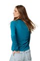 FOX Cyklistické tričko s dlhým rukávom - BOUNDARY LADY - modrá