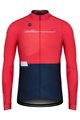 GOBIK Cyklistický dres s dlhým rukávom zimný - SUPERCOBBLE - modrá/červená