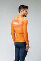 GOBIK Cyklistický dres s dlhým rukávom zimný - HYDER - oranžová