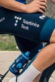 GOBIK Cyklistické nohavice krátke s trakmi - MOVISTAR 2023 MATT - biela/modrá