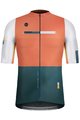 GOBIK Cyklistický dres s krátkym rukávom - ATTITUDE 2.0  - zelená/biela/oranžová