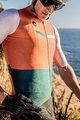 GOBIK Cyklistický dres s krátkym rukávom - ATTITUDE 2.0  - zelená/biela/oranžová