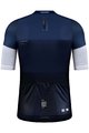 GOBIK Cyklistický dres s krátkym rukávom - STARK RIBBON - biela/modrá