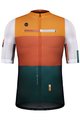 GOBIK Cyklistický dres s krátkym rukávom - STARK NECTAR - zelená/oranžová/biela