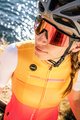 GOBIK Cyklistický dres s krátkym rukávom - STARK MANGO LADY - oranžová/biela