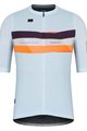 GOBIK Cyklistický dres s krátkym rukávom - STARK - svetlo modrá/bordová/oranžová