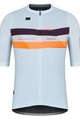 GOBIK Cyklistický dres s krátkym rukávom - STARK - svetlo modrá/bordová/oranžová