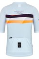 GOBIK Cyklistický dres s krátkym rukávom - STARK - svetlo modrá/bordová/oranžová